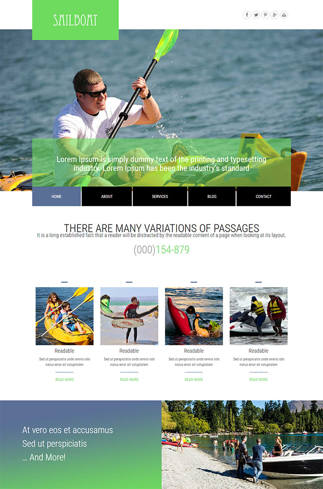 水上划船运动网站模板
